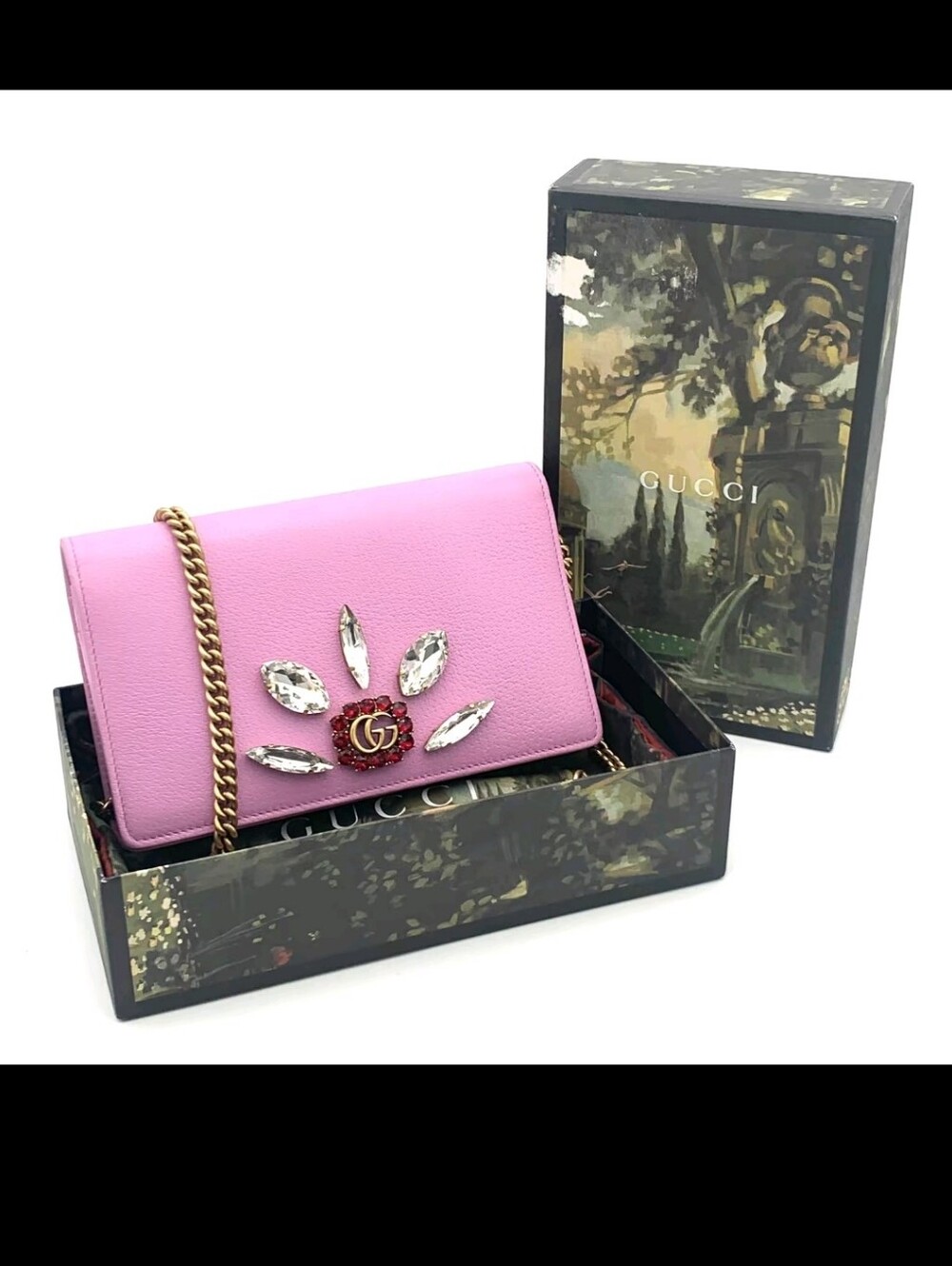 Gucci Leather Wallet On Chain